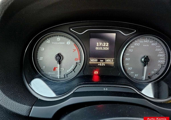 Audi S3 cena 86800 przebieg: 56000, rok produkcji 2016 z Czerwionka-Leszczyny małe 667